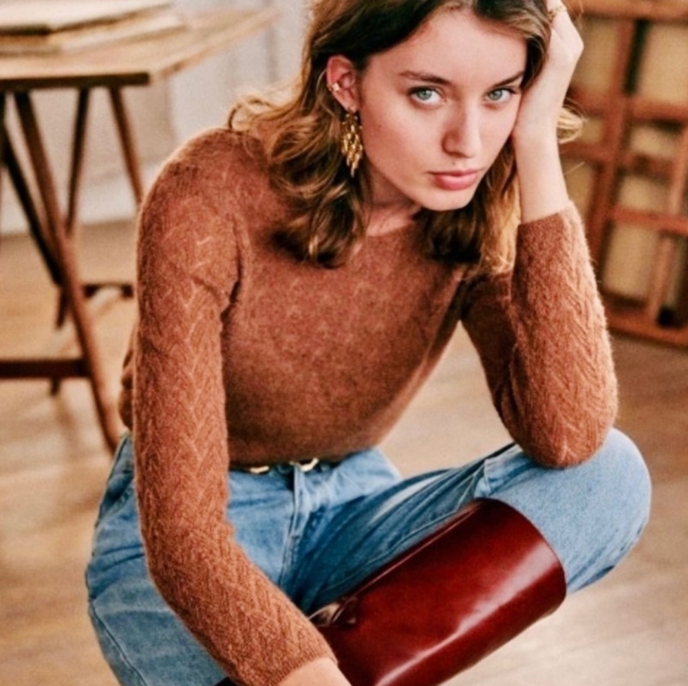 Sezane Camel Sweater